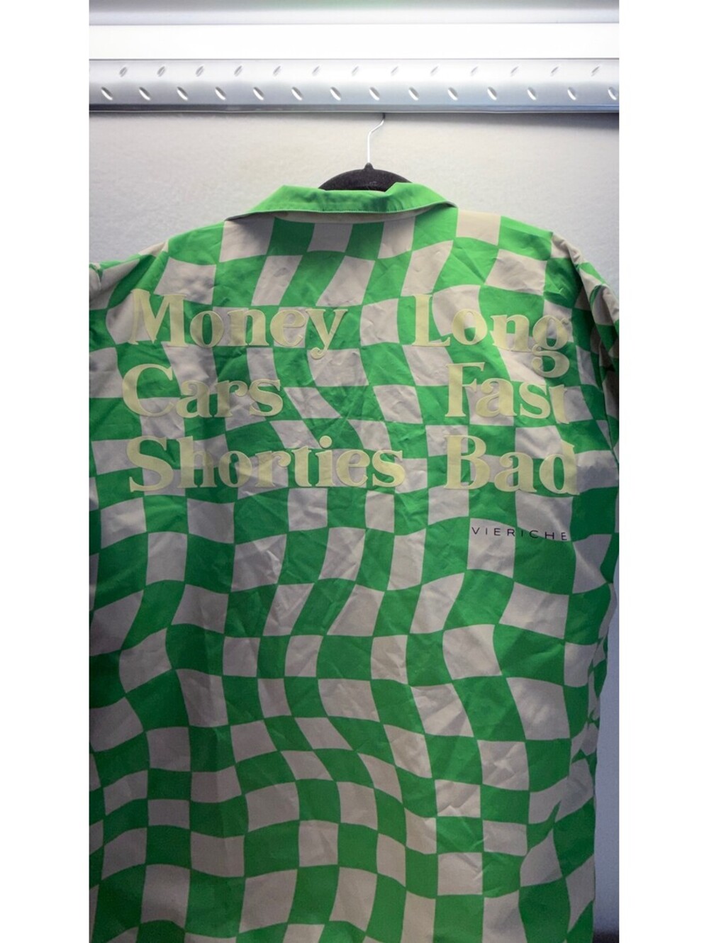 Vieriche Men's Green Checkered Cowboy Graphic Button Up Shirt Size 2XL E-4 - Picture 10 of 11